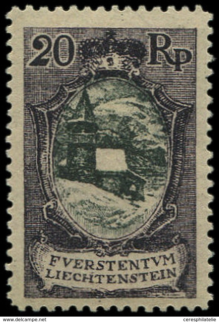 * LIECHTENSTEIN 52 : 20r. Violet Et Noir, TB - Unused Stamps