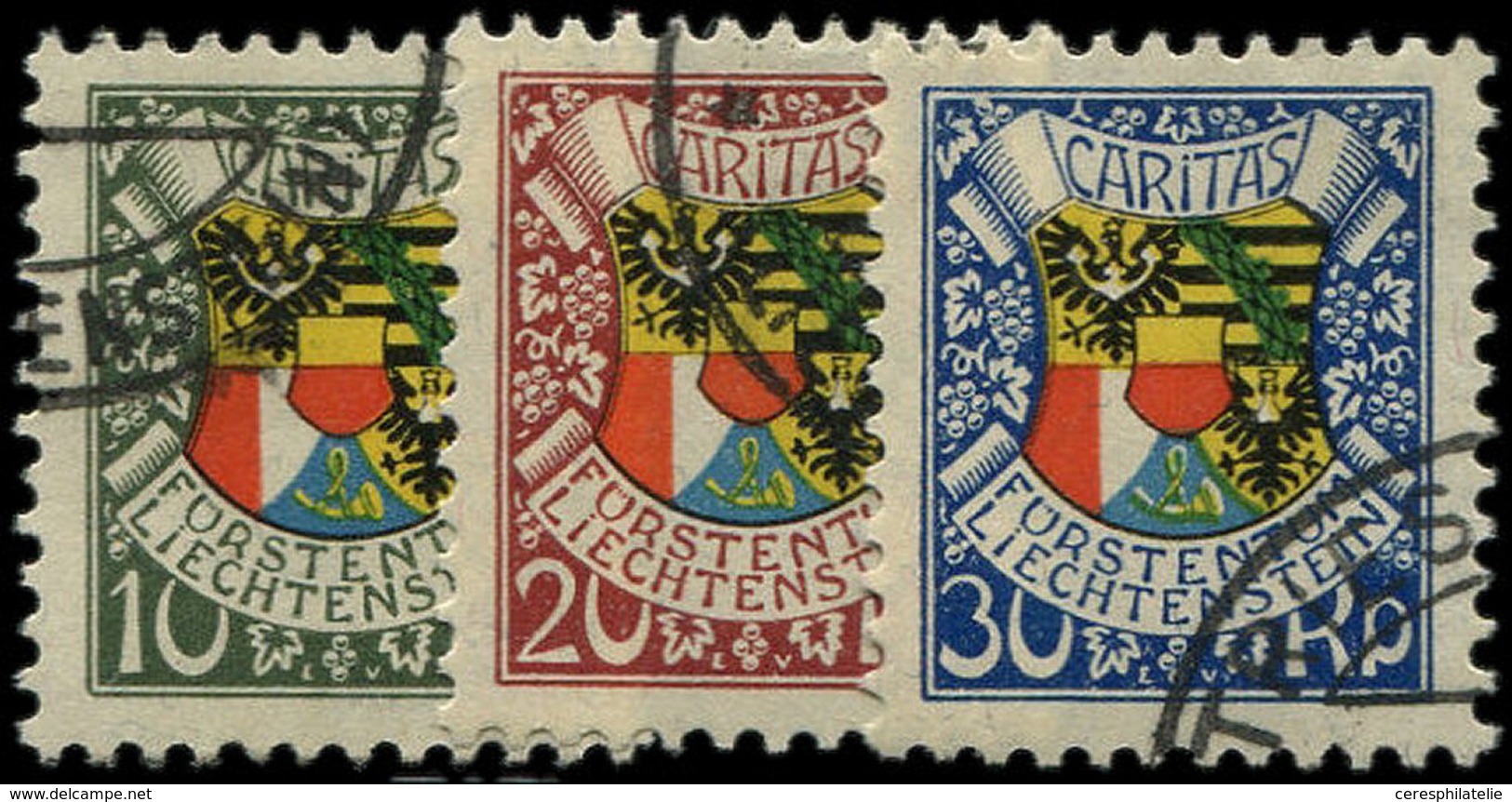 LIECHTENSTEIN 75/77 : La Série Obl., TB - Unused Stamps