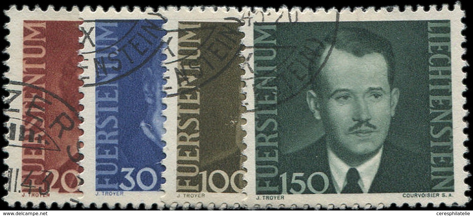 LIECHTENSTEIN 189/92 : Princes, La Série Obl., TB - Unused Stamps