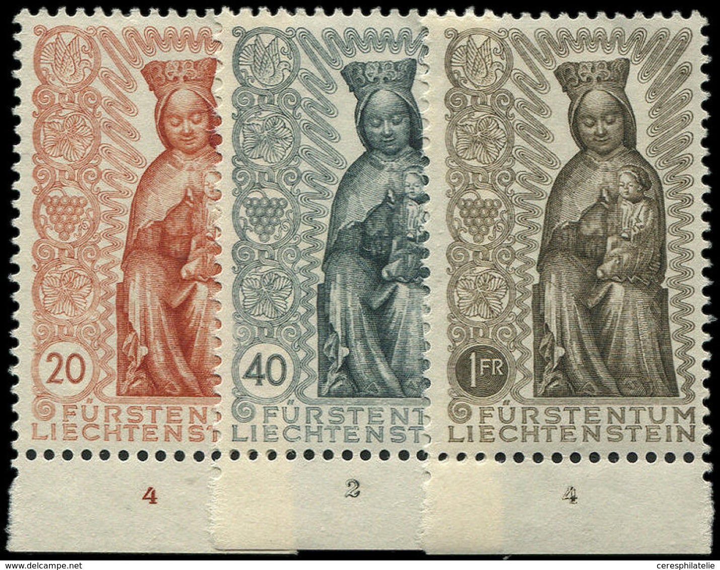 ** LIECHTENSTEIN 291/93 : Année Mariale, La Série, TB - Unused Stamps