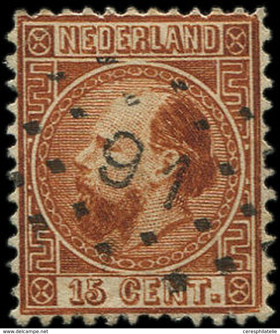 PAYS-BAS 9 : 15c. Brun-rouge, Obl., TB - Used Stamps