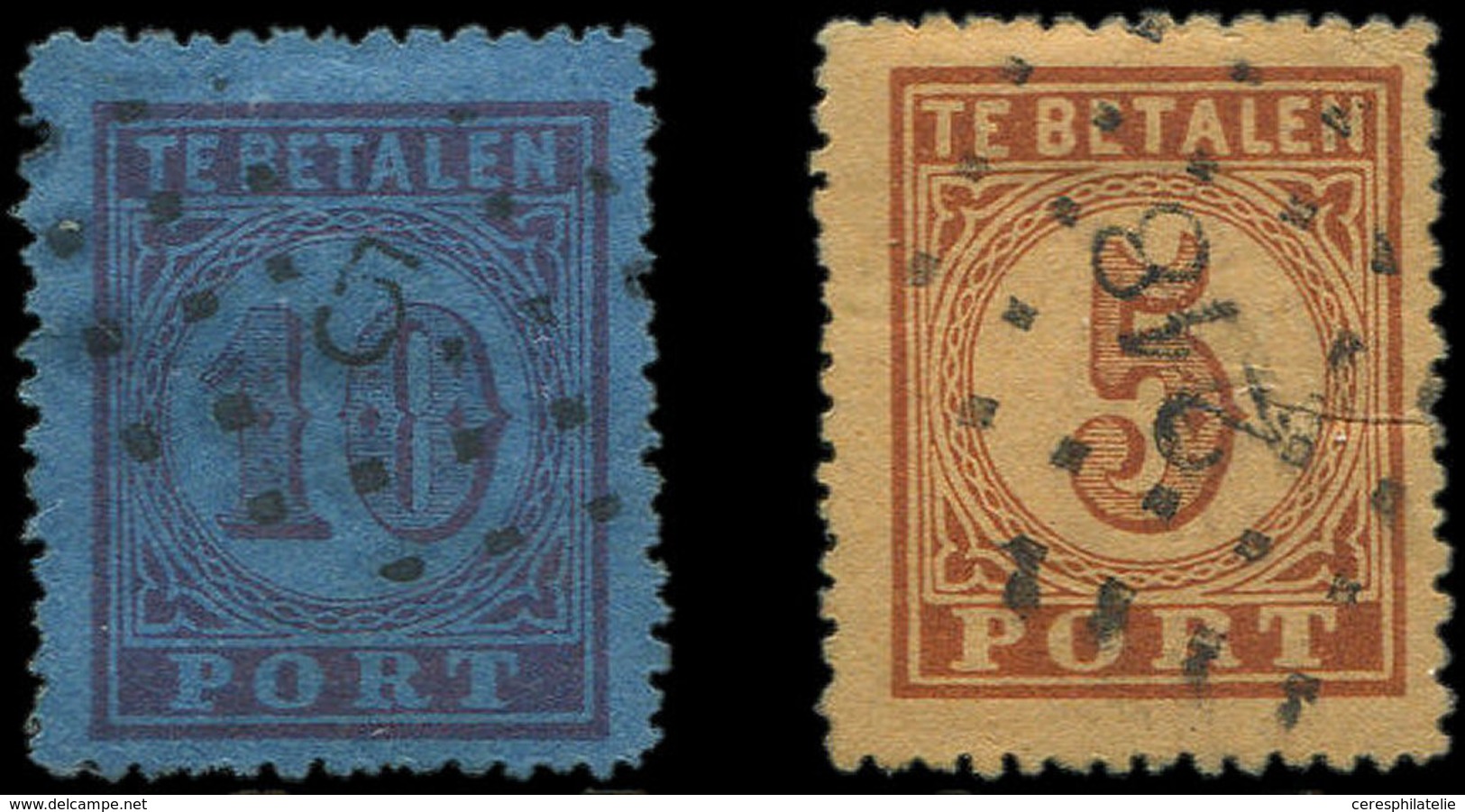 PAYS-BAS Taxe 1/2 : La Paire Obl., TB - Postage Due