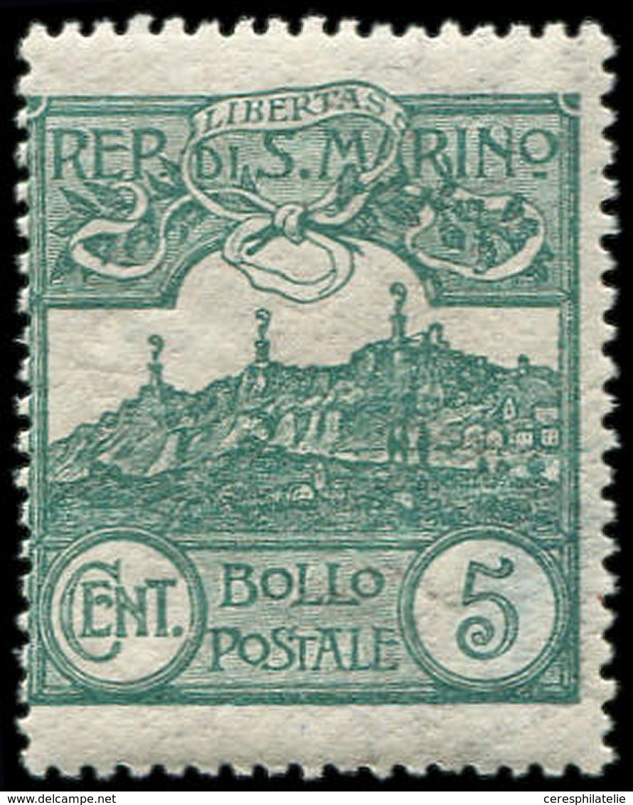 ** SAINT MARIN 35 : 5c. Vert, TB - Unused Stamps