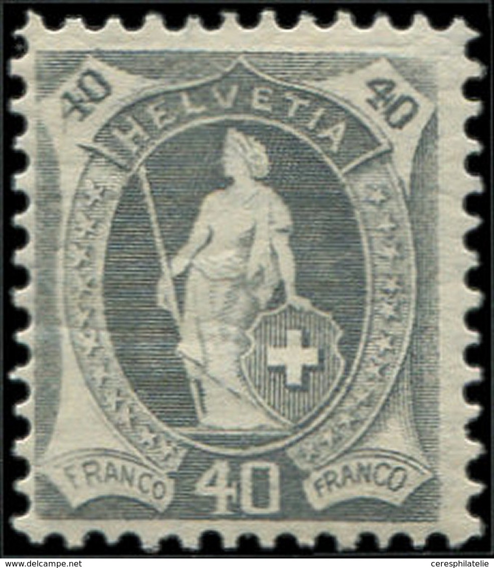 * SUISSE 96 : 40c. Gris, TB - Used Stamps