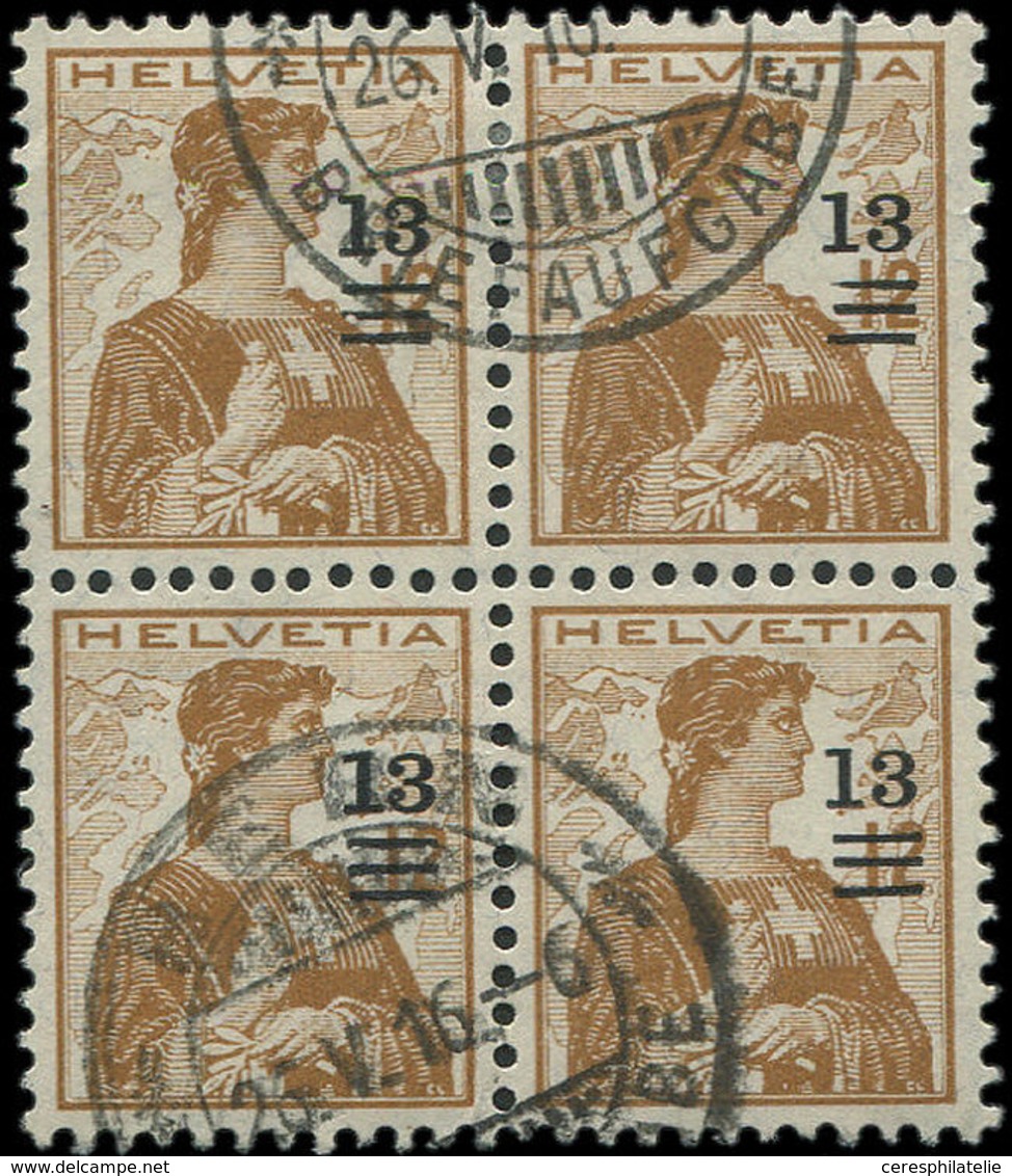 SUISSE 146 : BLOC De 4 Obl. Càd 26/5/16, TB - Used Stamps