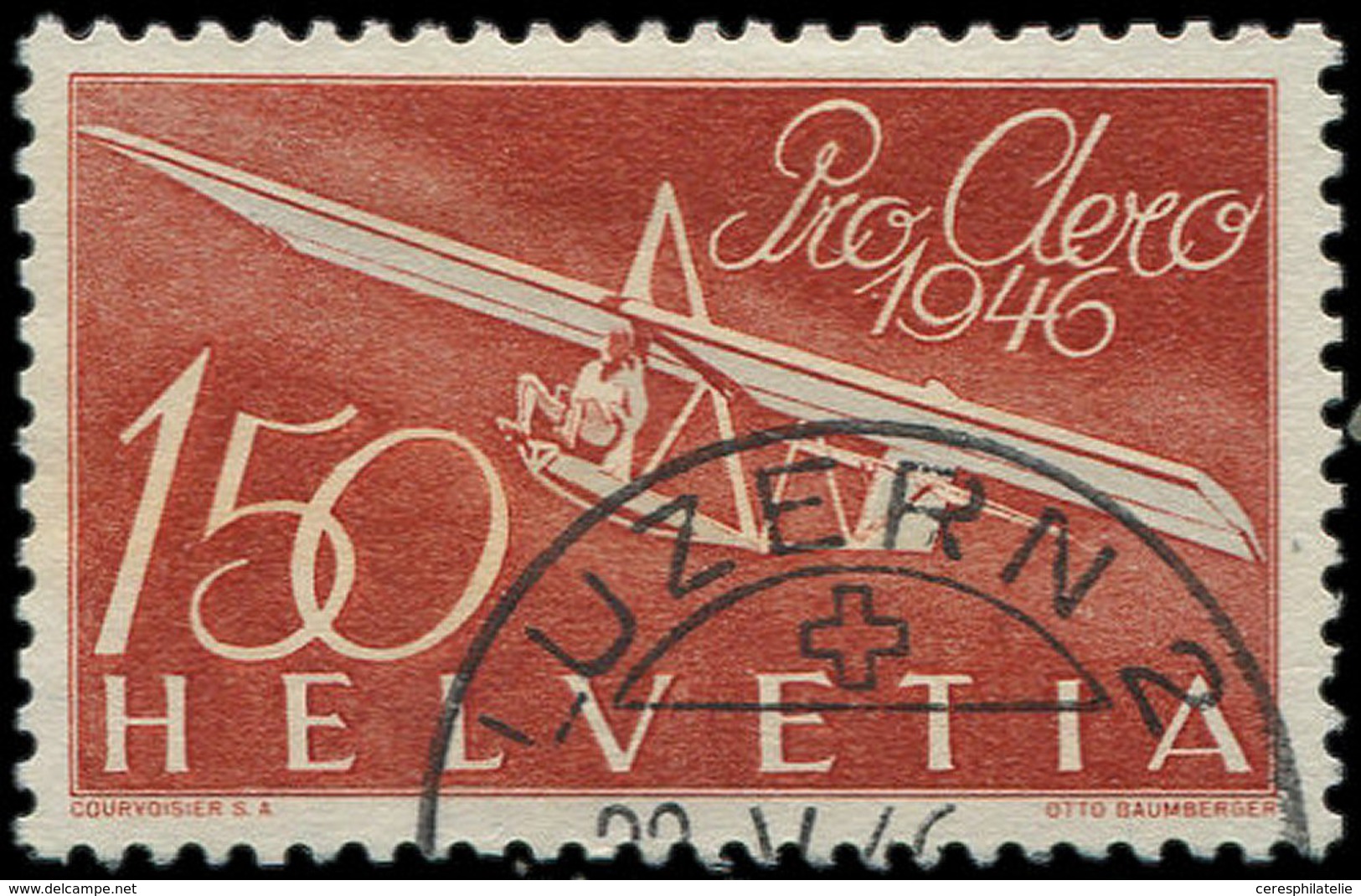 SUISSE PA 40 Obl. Càd Lüzern, Planeur SG 38, TB - Unused Stamps