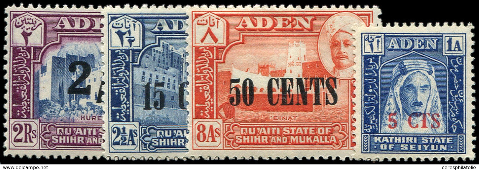 * ADEN Protectorat Britannique 20/27 : La Série Surch., TB - Aden (1854-1963)