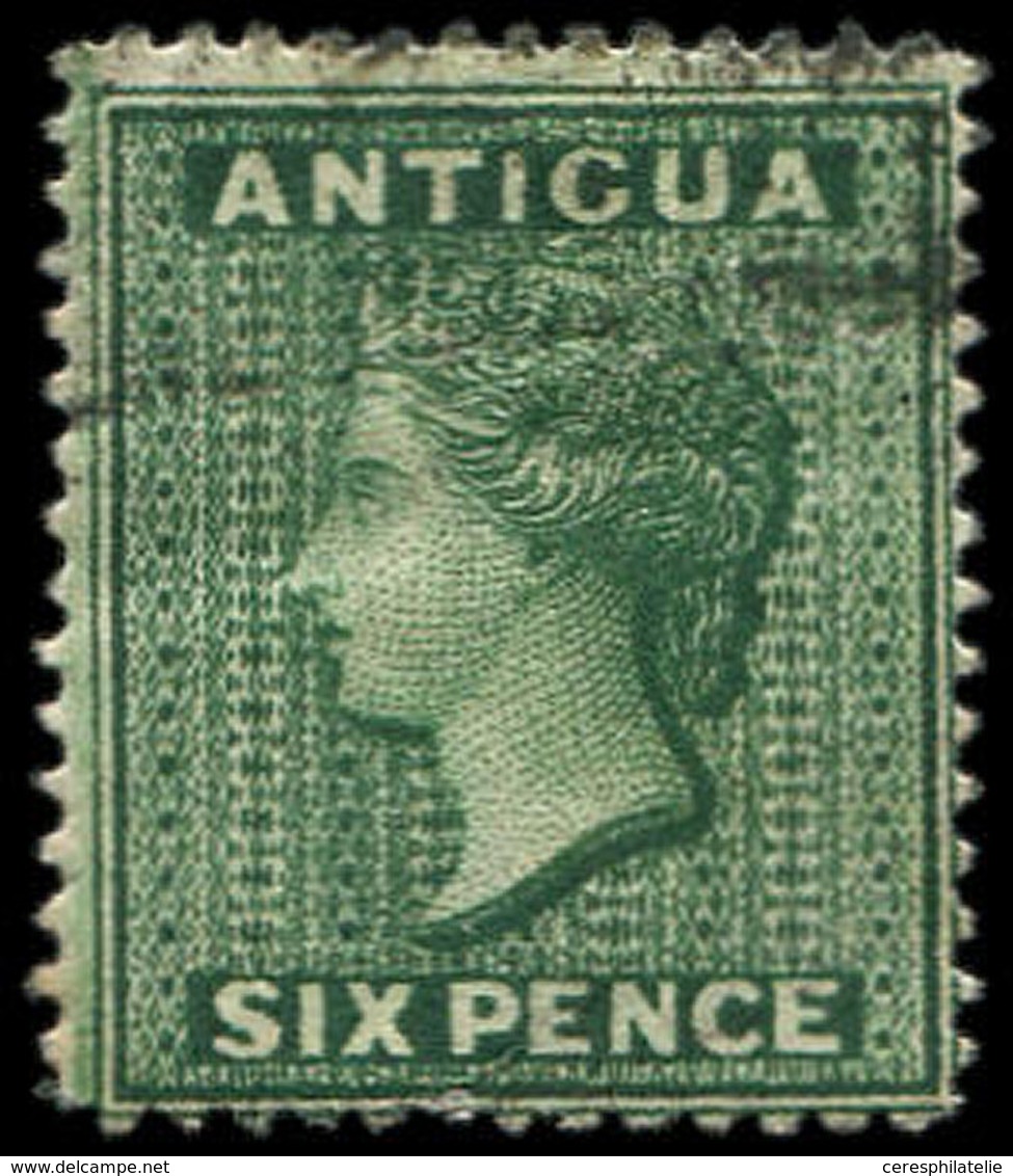 ANTIGUA 17 : 6p. Vert, Obl., TB - Antigua And Barbuda (1981-...)