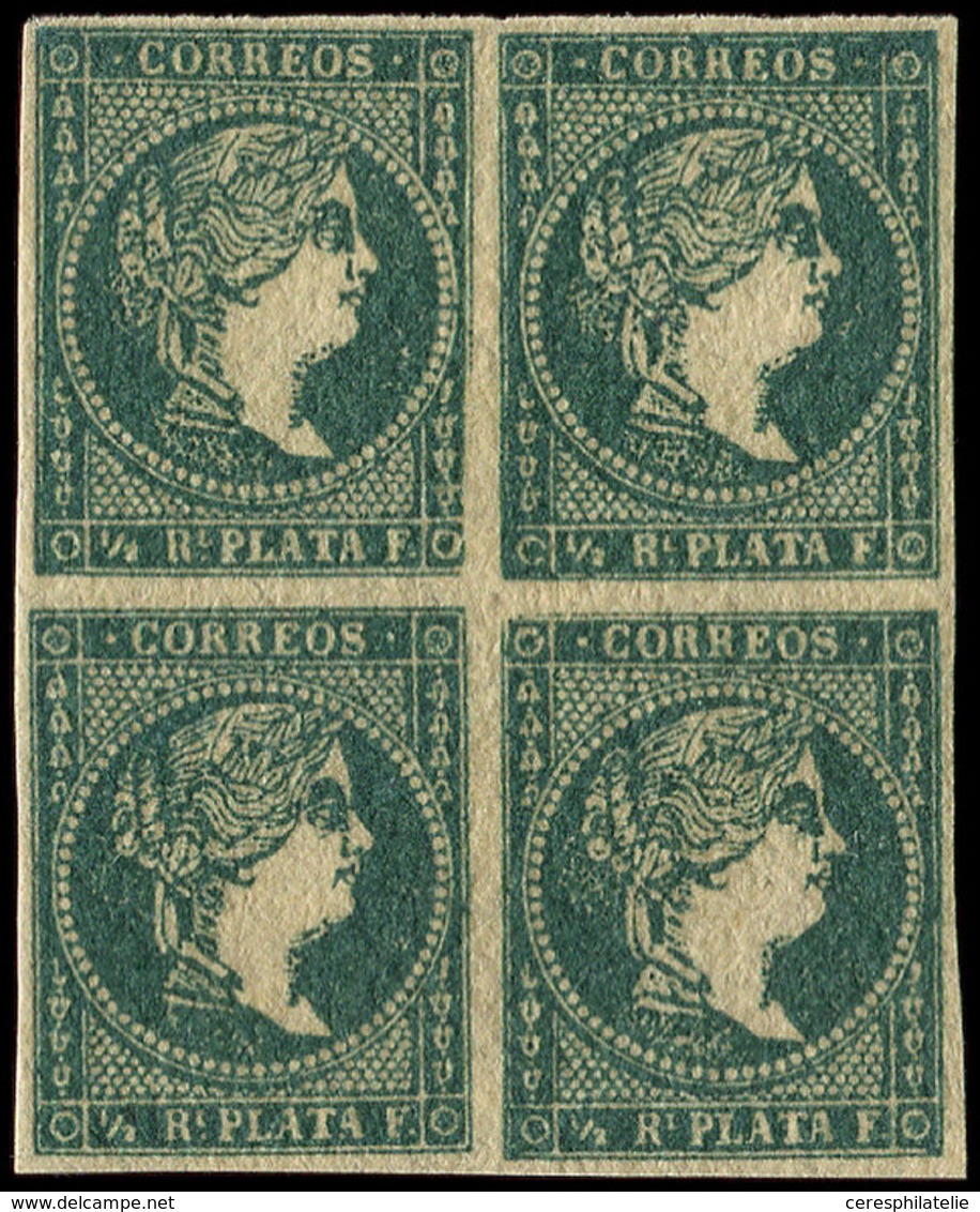 (*) ANTILLES ESPAGNOLES 1 : 1/2c. Bleu-vert, BLOC De 4, TB - West Indies