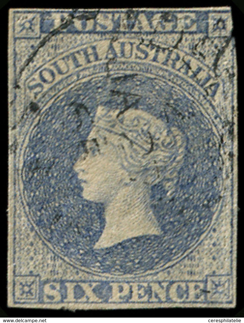 AUSTRALIE DU SUD 3 : 6p. Bleu Foncé, Obl., Au Filet, TB - Used Stamps