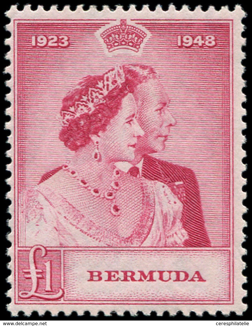 ** BERMUDES 124 : 1£. Rose Carminé, TB - Bermudes