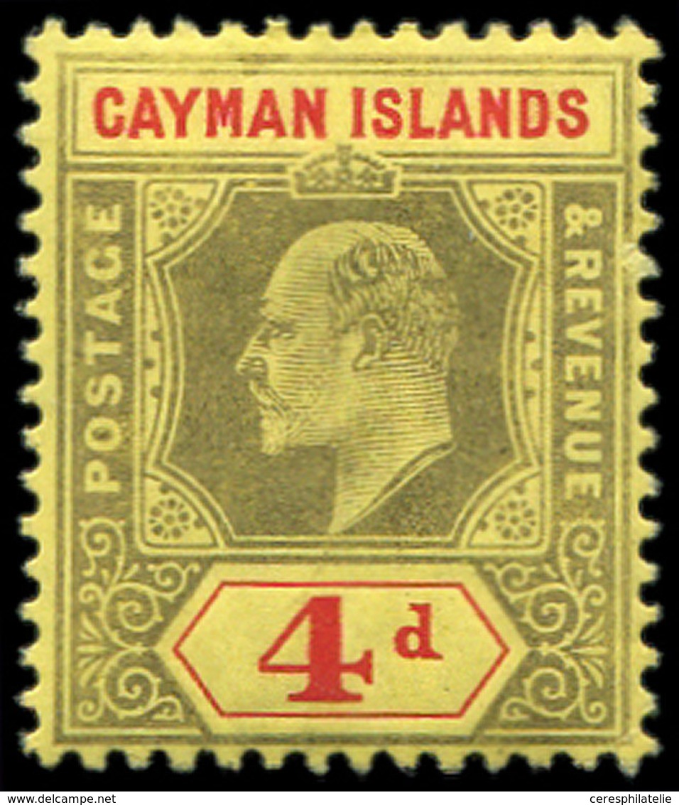 * ILES CAIMANES 25 : 4p. Brun Et Rouge S. Jaune, TB - Cayman Islands