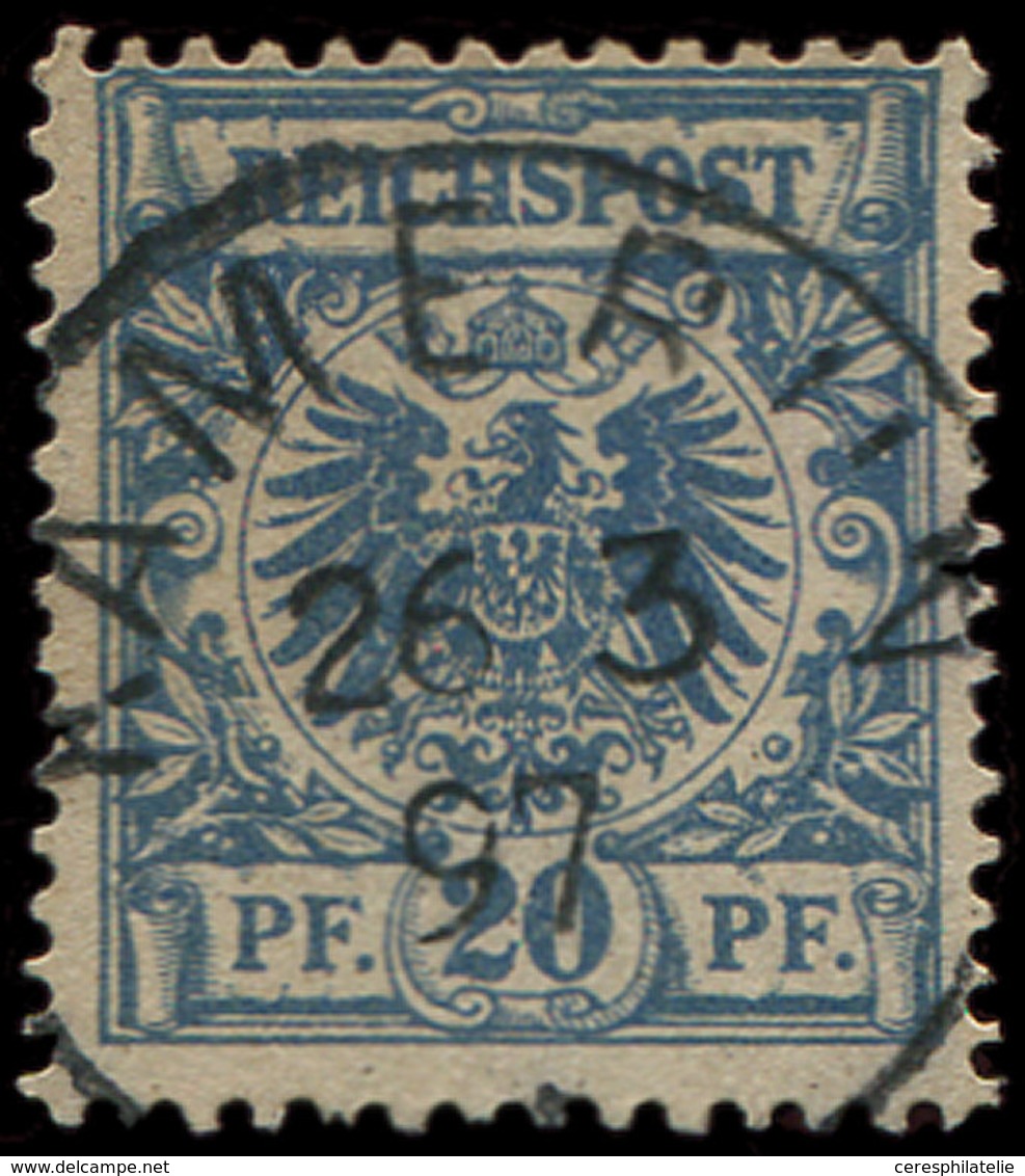 CAMEROUN ALLEMAND 48 : 20pf. Bleu De Prusse Obl. Càd KAMERUN 26/3/97, Rare, TB, Cote Maury - Kamerun