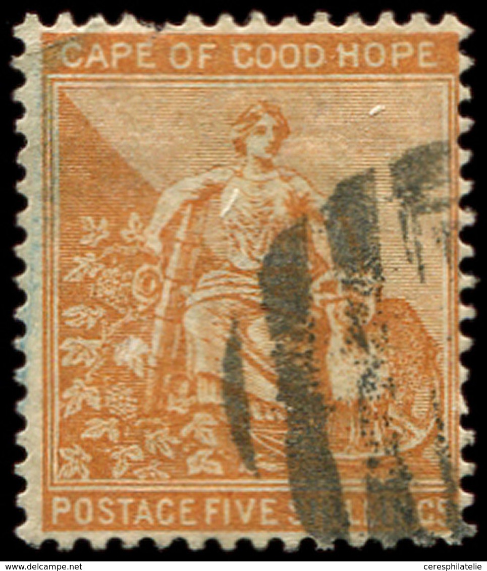 CAP DE BONNE-ESPERANCE 31 : 5s. Jaune Foncé, Obl., TB - Cape Of Good Hope (1853-1904)