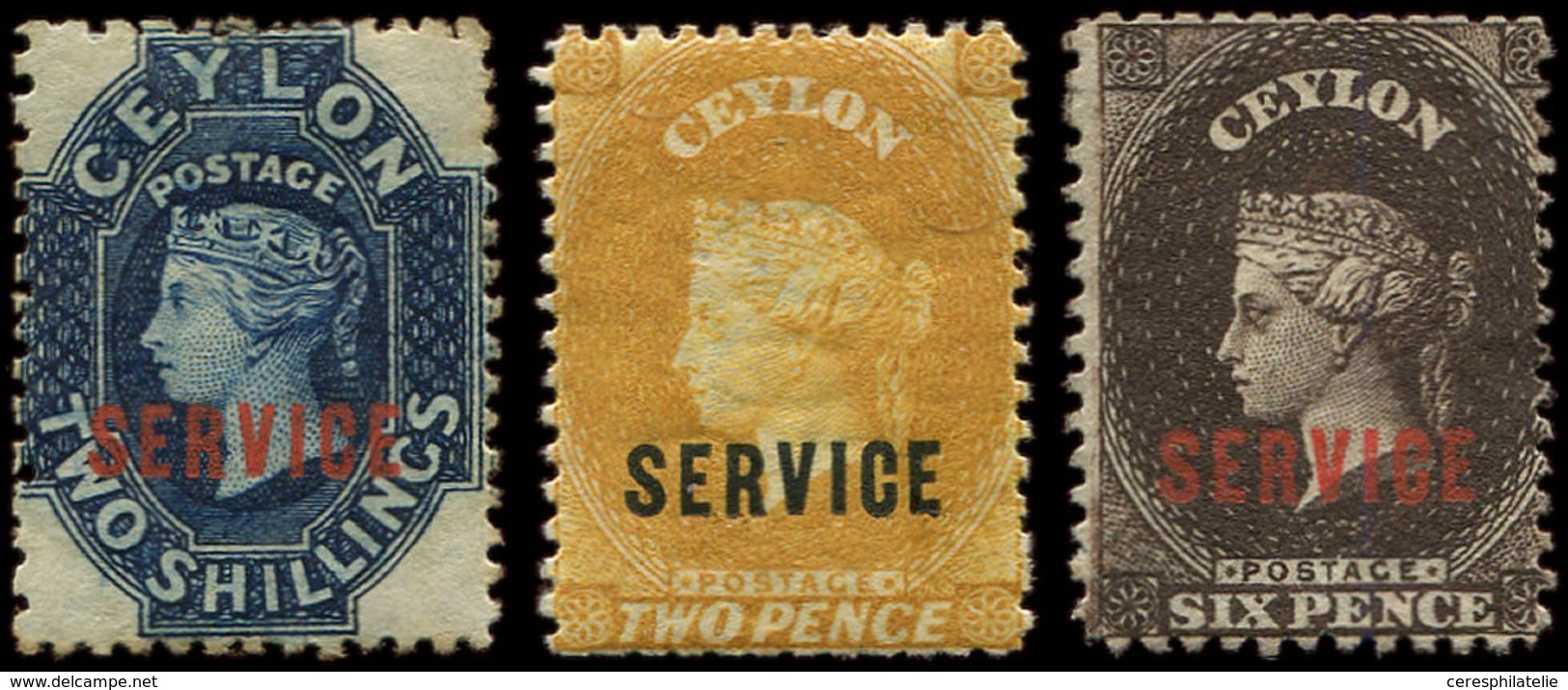 * CEYLAN Service 1, 2 Et 5, TB - Ceylon (...-1947)