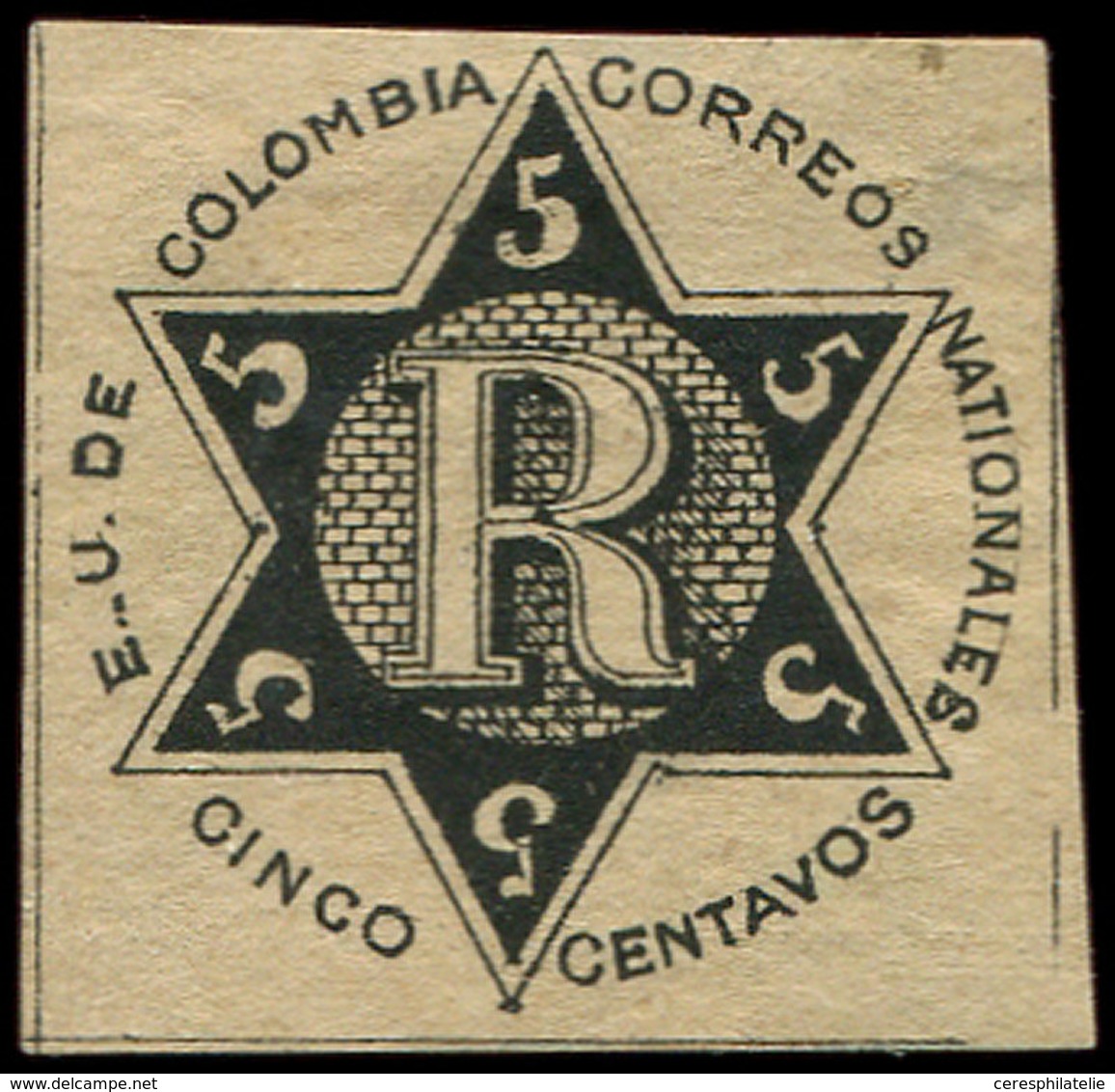 (*) COLOMBIE Timbres Pour Lettres Chargées 1 : 5c. Noir, TB - Colombia