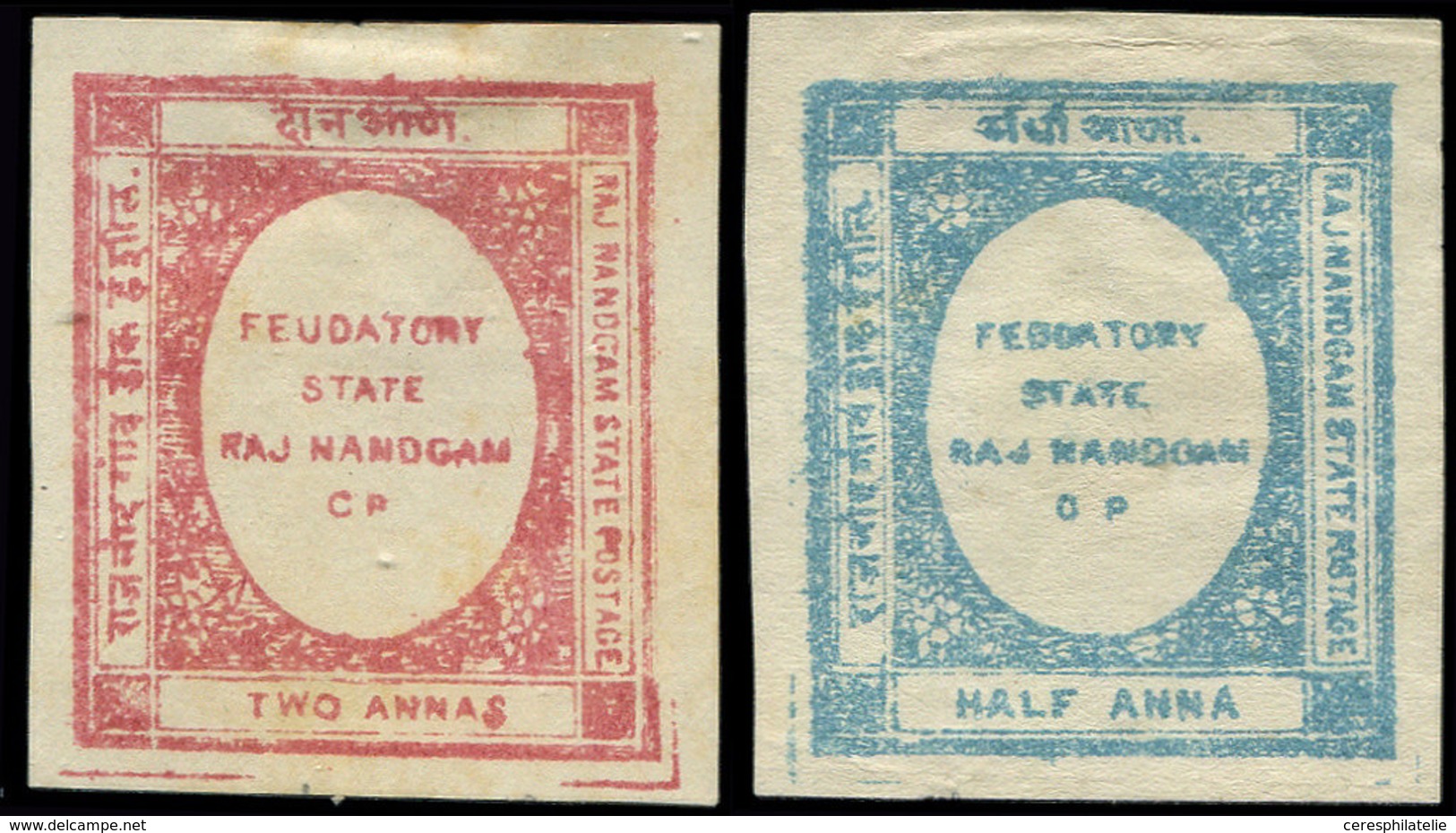 (*) ETATS PRINCIERS DE L'INDE 1/2 : Bleu Et Rouge, Protectorat, TB - Sonstige & Ohne Zuordnung