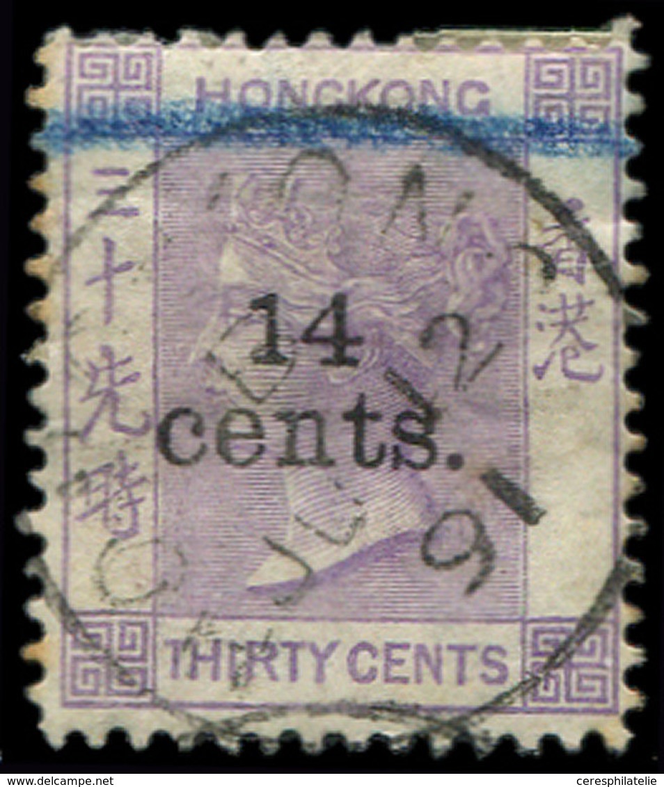 HONG KONG 47 : 14c. Sur 30c. Violet, TB - Other & Unclassified