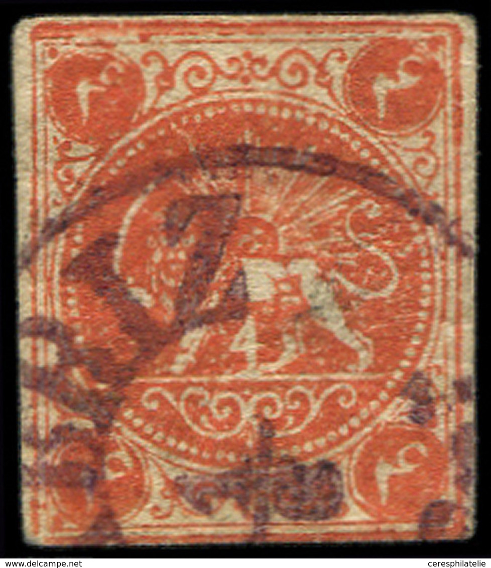 IRAN 9A : 4c. Rouge, Obl., TB - Iran