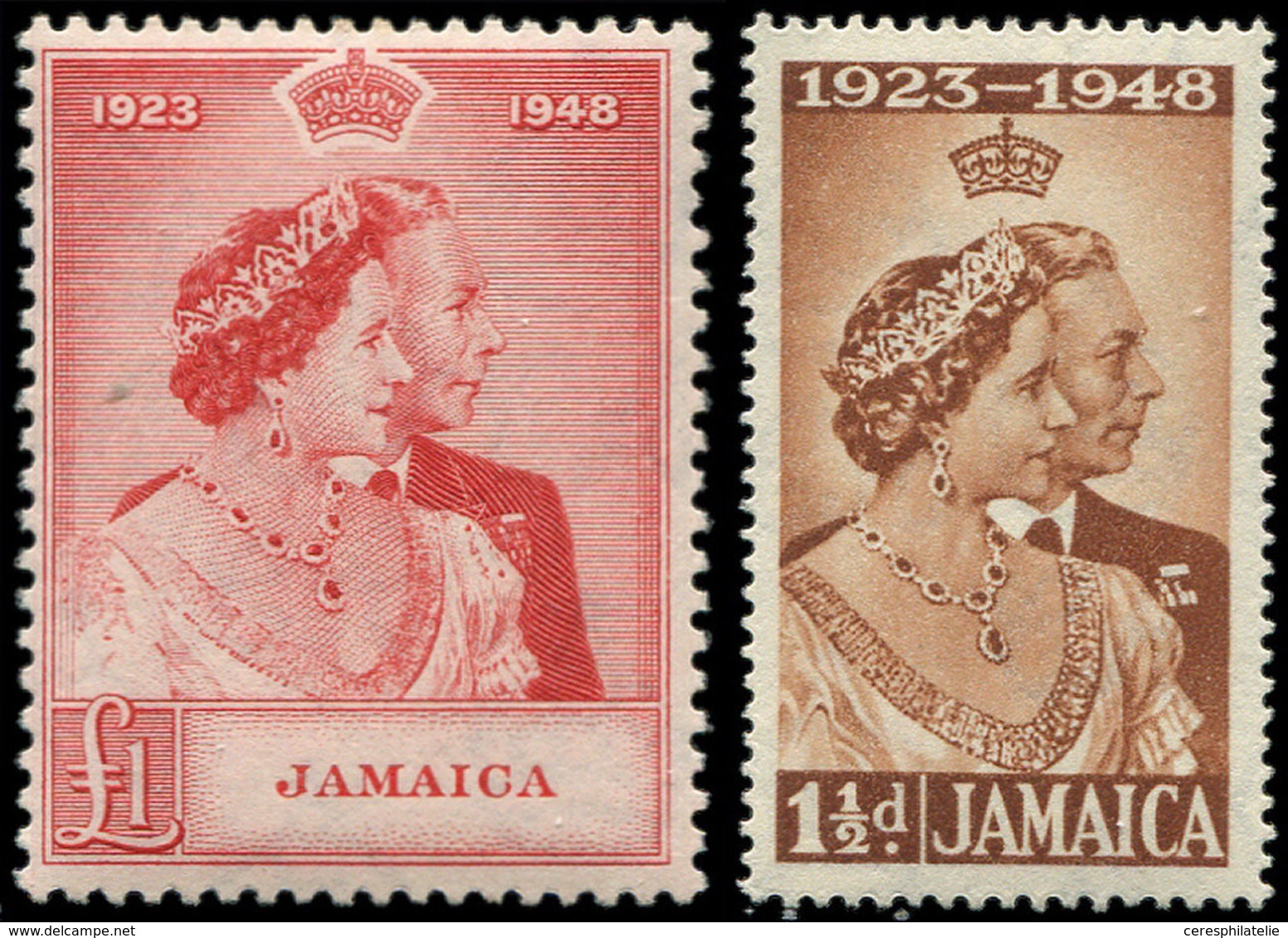 ** JAMAIQUE 145/46 : Noces D'argent, TB - Jamaica (...-1961)