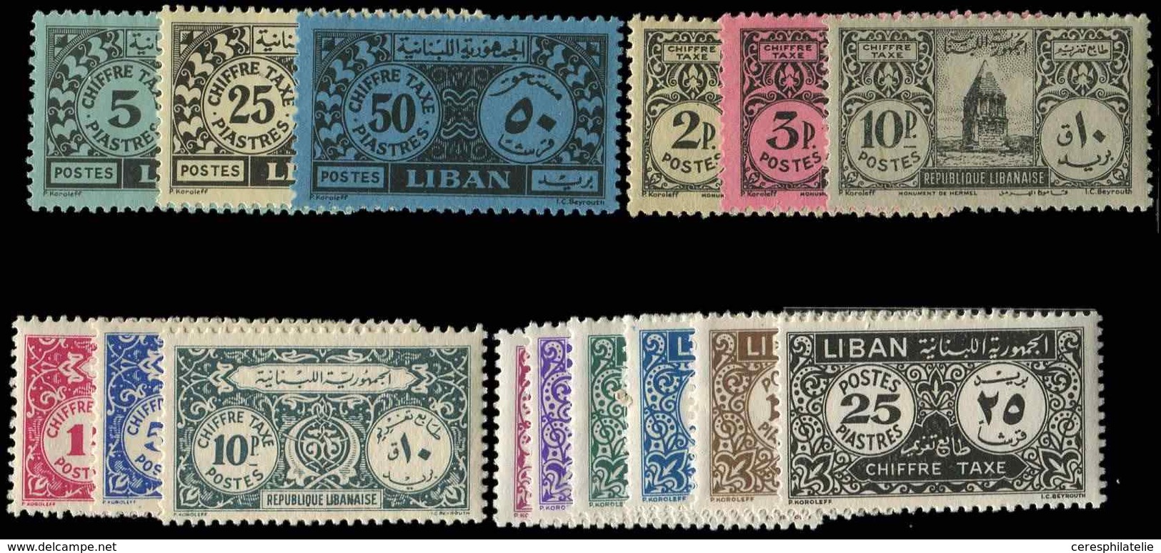 ** REPUBLIQUE LIBANAISE Taxe 1/15 : Série De 1947-52, TB - Liban