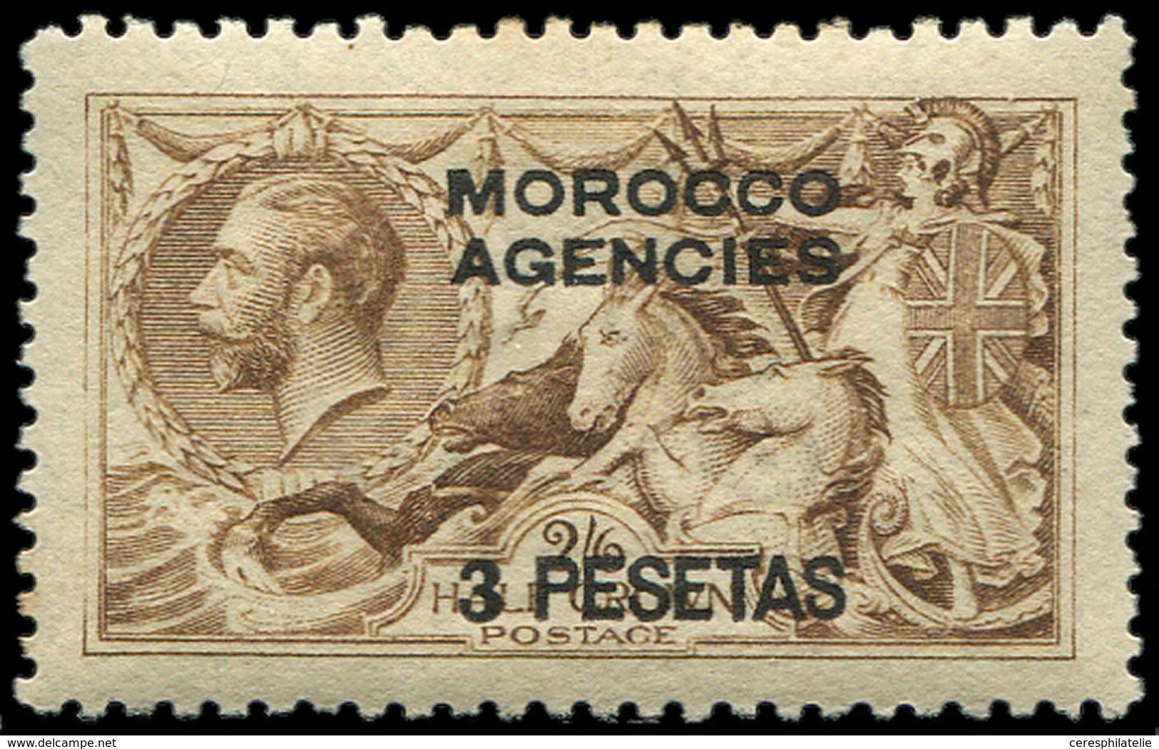 * MAROC Bureaux Anglais 44 : 3p. Sur 2/6 Brun, Rouss., TB - Morocco Agencies / Tangier (...-1958)