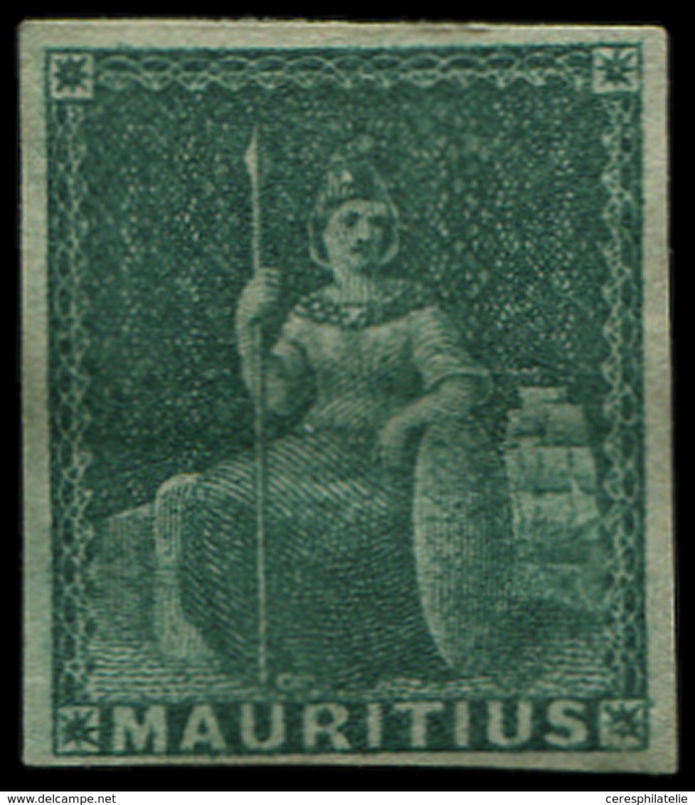 * ILE MAURICE 12 : (4p.) Vert, Forte Ch. Et Grain Dans Le Papier, Sinon TB - Mauritius (...-1967)