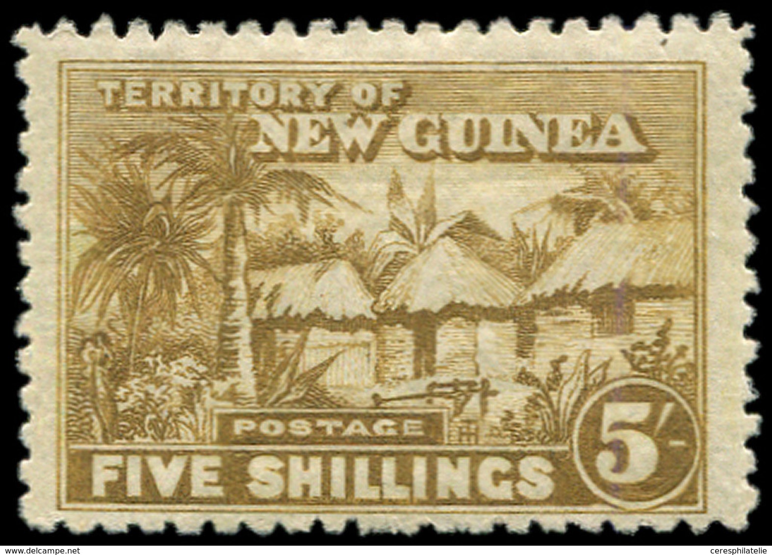 * NOUVELLE-GUINEE Occupation Britannique 25 : 5sh. Bistre-olive, TB - Papouasie-Nouvelle-Guinée