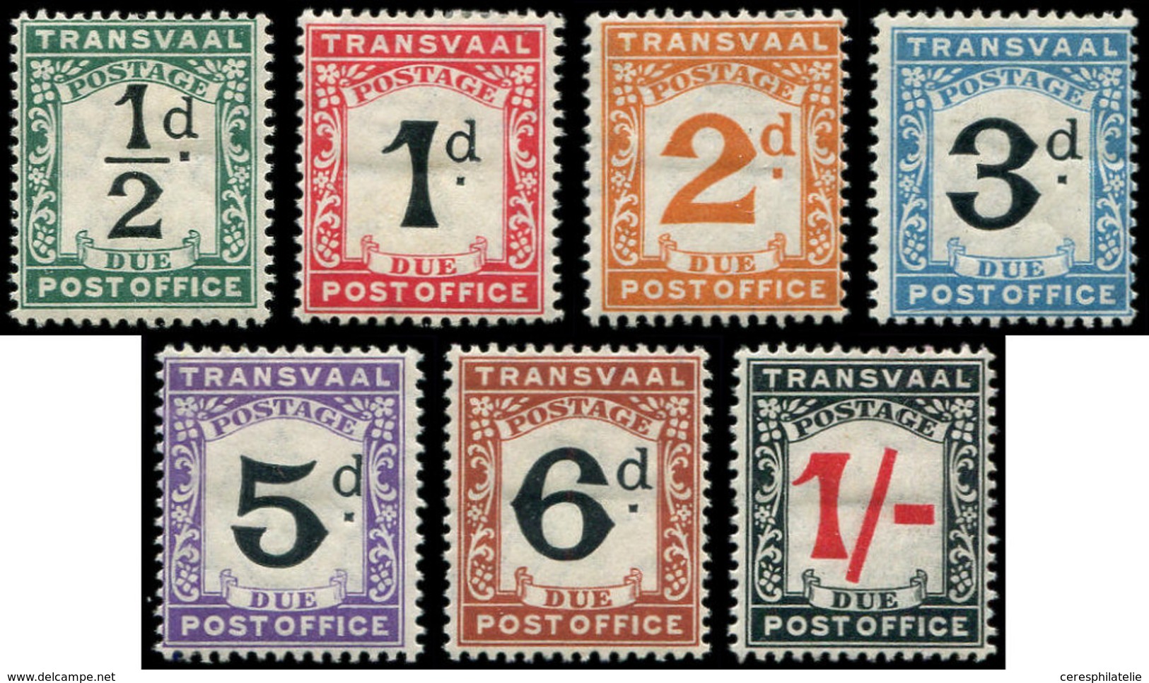 * TRANSVAAL Taxe 1/7 : La Série, TB - Transvaal (1870-1909)