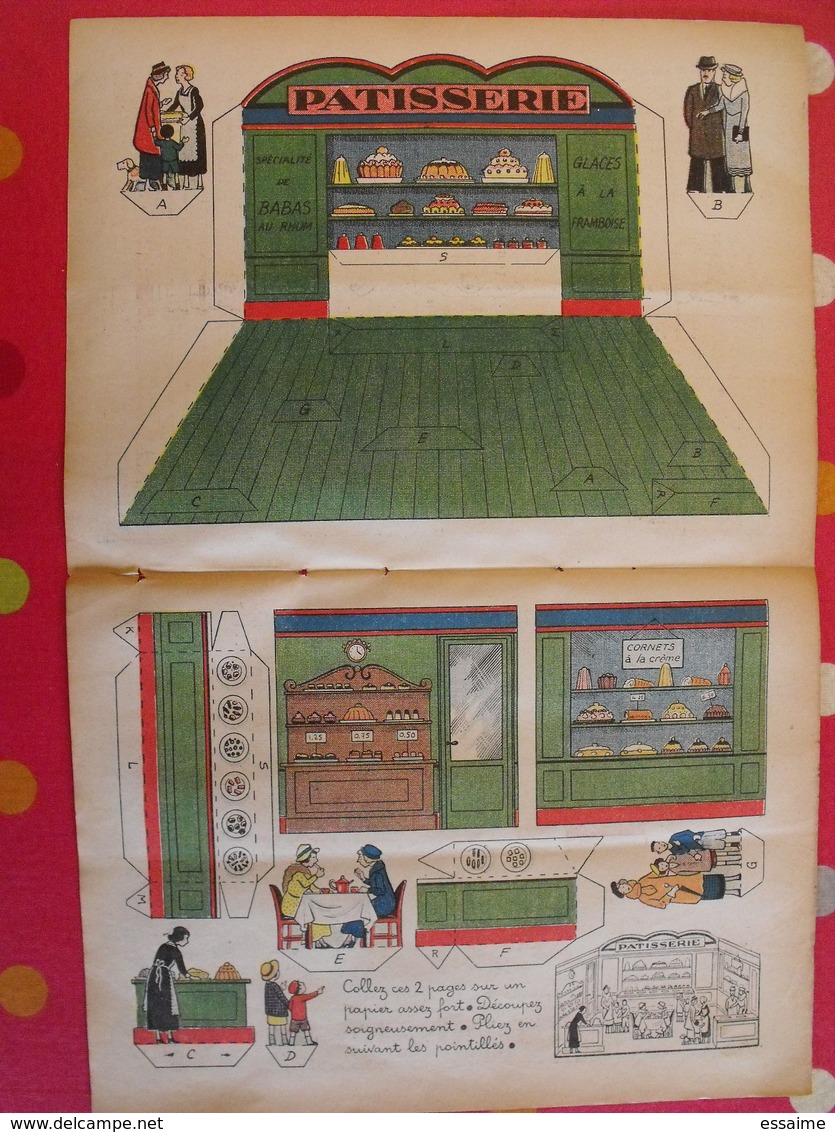 Découpage Diorama à Construire. Pâtisserie, Salon De Thé, Gâteaux. 1936 - Collections