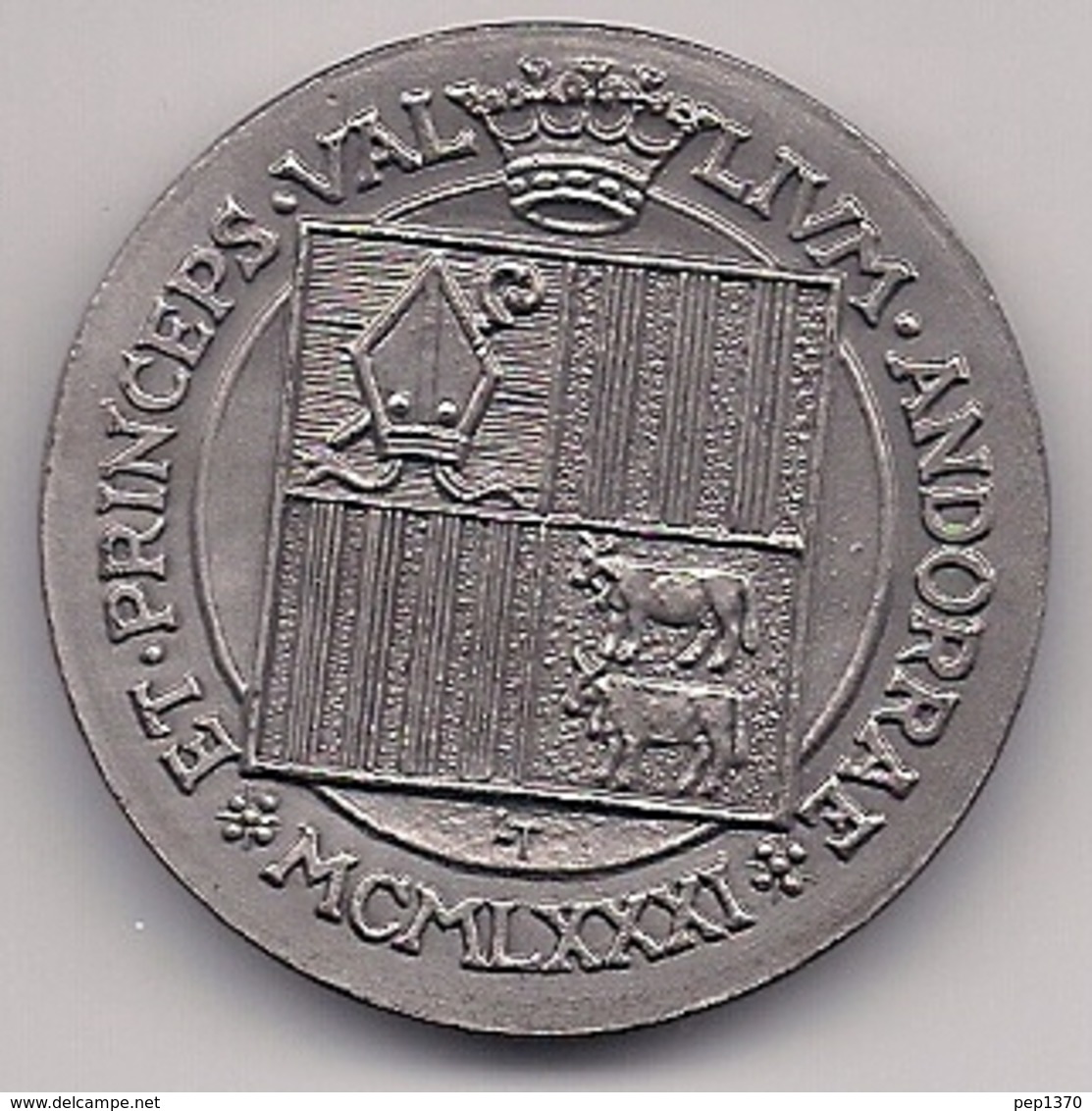 ANDORRA 1981 - MONEDA DE PLATA JUAN PRINCEP D'URGELL ORIGINAL BOX - Andorre