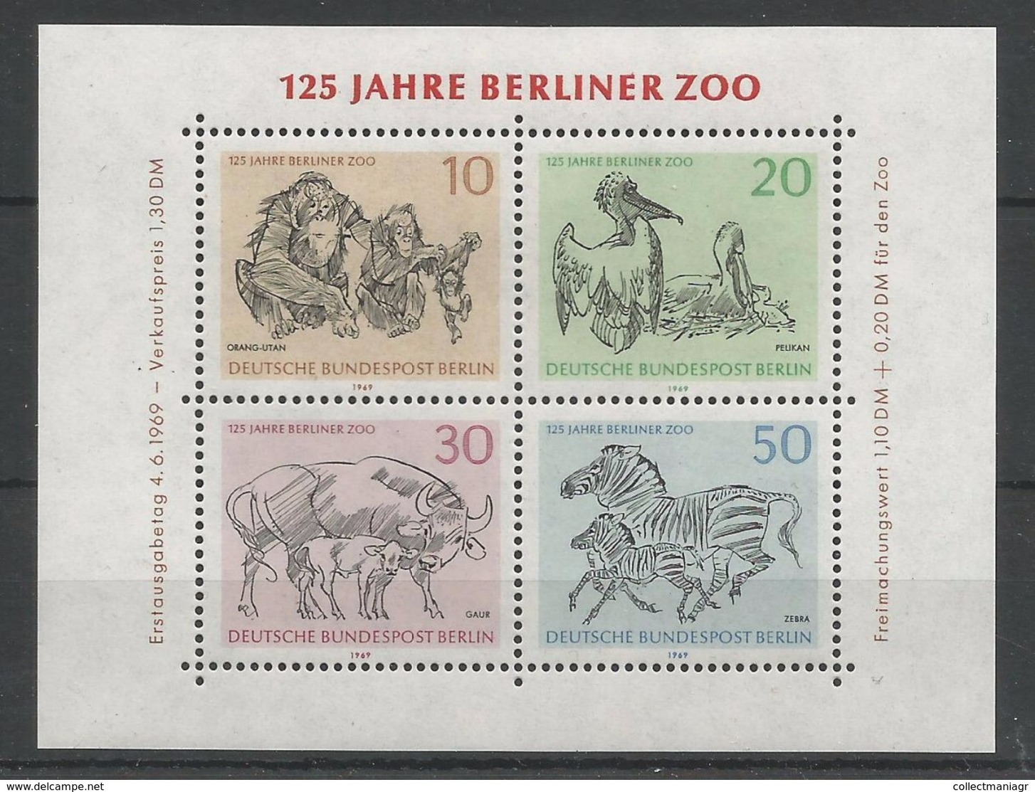 East Germany - 1969 Animals S/s MNH** - Nuovi