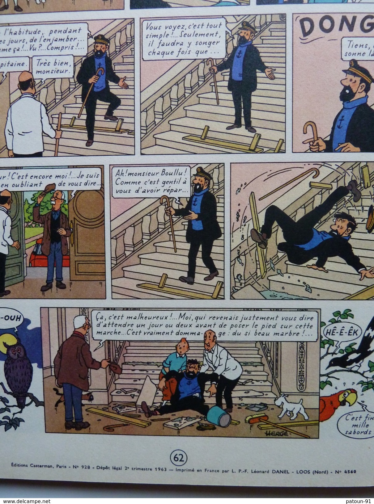 Tintin,Les bijoux de la Castafiore, en EO Edition Casterman 1963, B34 en BE+