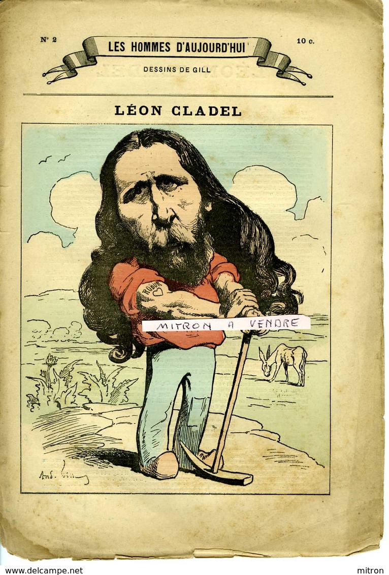 LES HOMMES D'AUJOURD'HUI No 2 Dessins De Gill. Léon CLAUDEL . 20 Septembre 1878 4 Pages - 1850 - 1899