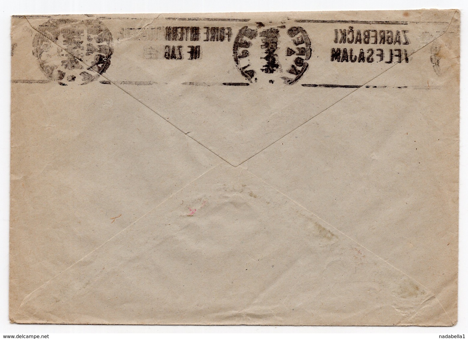 1950 YUGOSLAVIA, CROATIA, ZAGREB TO BELGRADE, POSTAGE DUE, RED CROSS 0.50 DIN IN BELGRADE - Covers & Documents