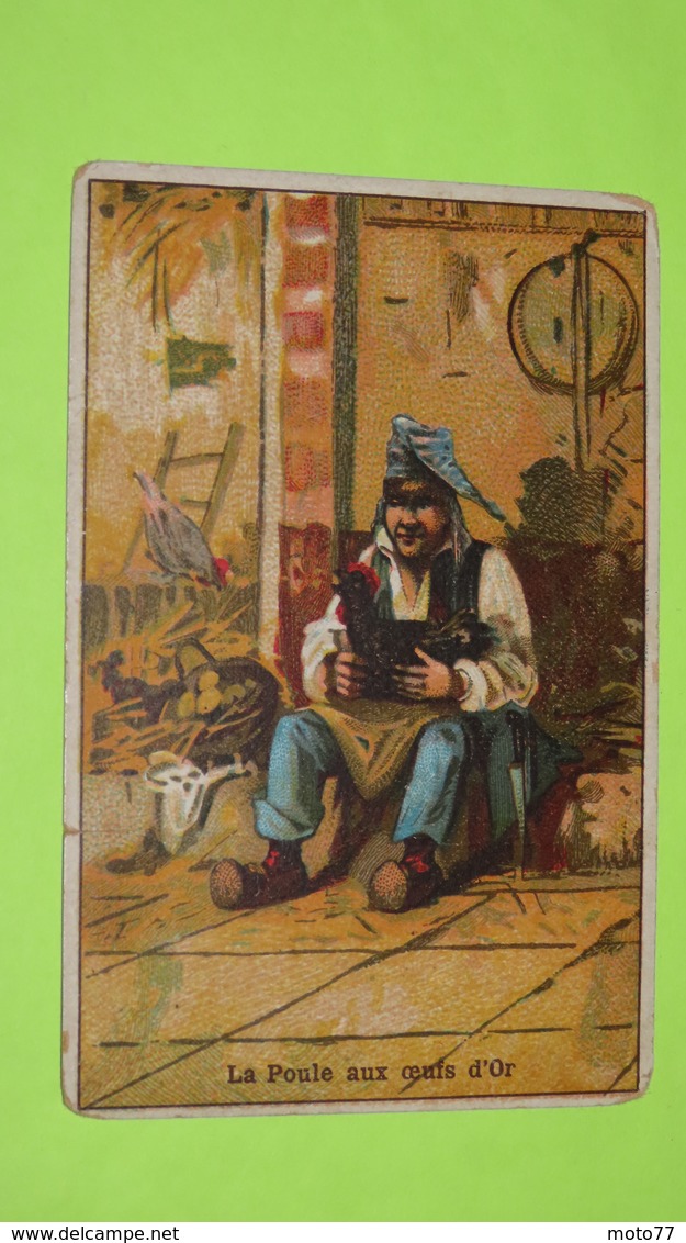 Chromo Image Récompense D'école Vers 1900 - FABLE DE LA FONTAINE -La Poule Aux œufs D'Or -Alcide PICARD "état" / 31 - Other & Unclassified