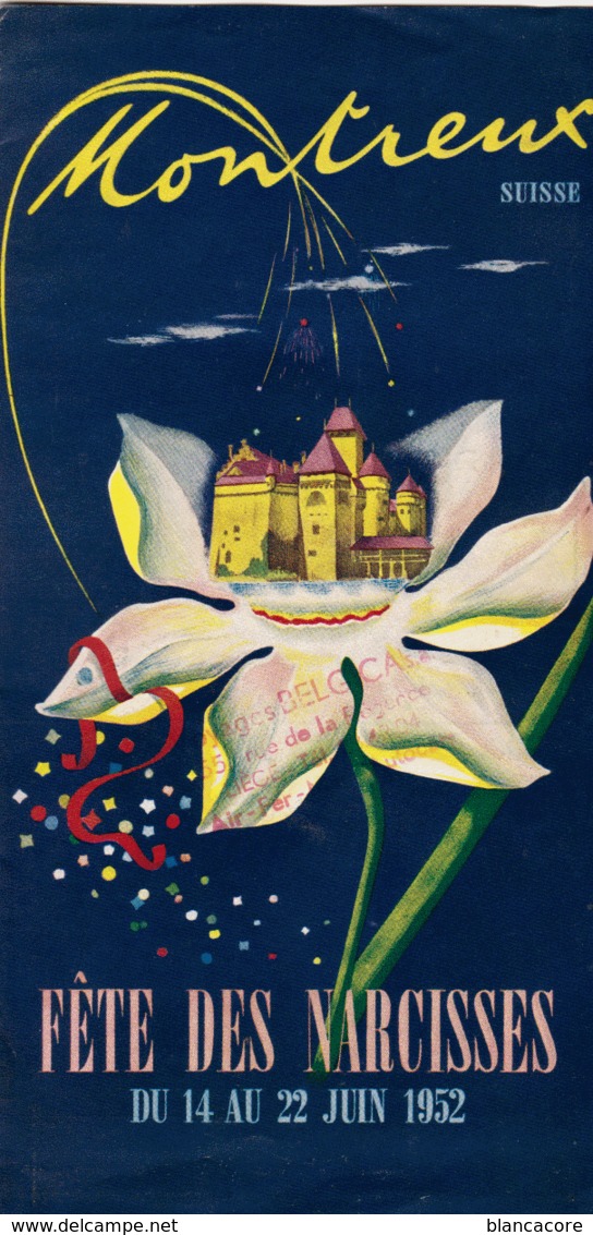 MONTREUX   Fête Des Narcisses En 1952 - Publicités