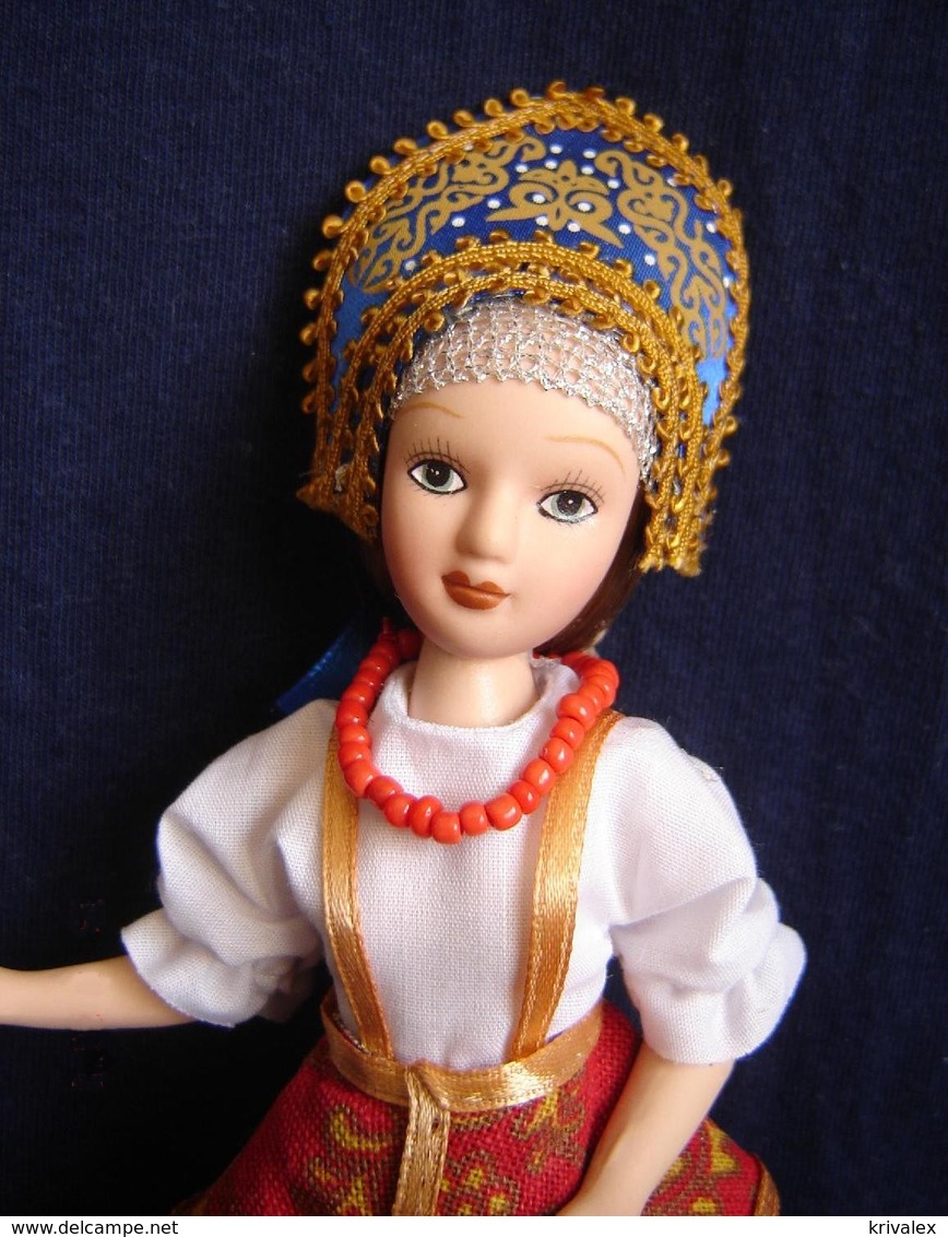 Porcelain Doll In Cloth Dress - Yaroslav - City Province  Province  - Russian Federation - Dolls