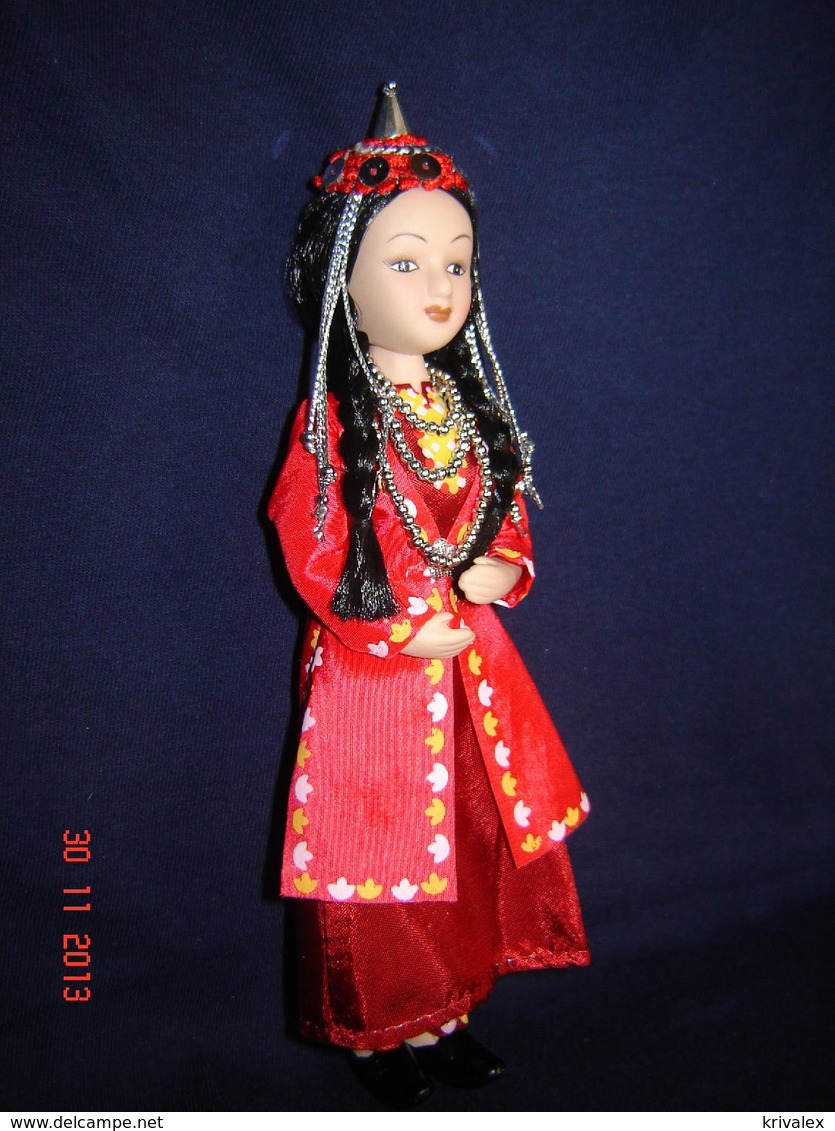 Porcelain Doll In Cloth Dress -Turkmenistan  Republic  - - Dolls