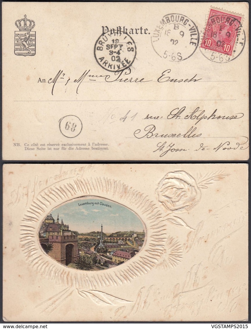 Luxembourg 1902 - Carte Postale Illustrée Vers Bruxelles ..................... (EB) DC5459 - Other & Unclassified