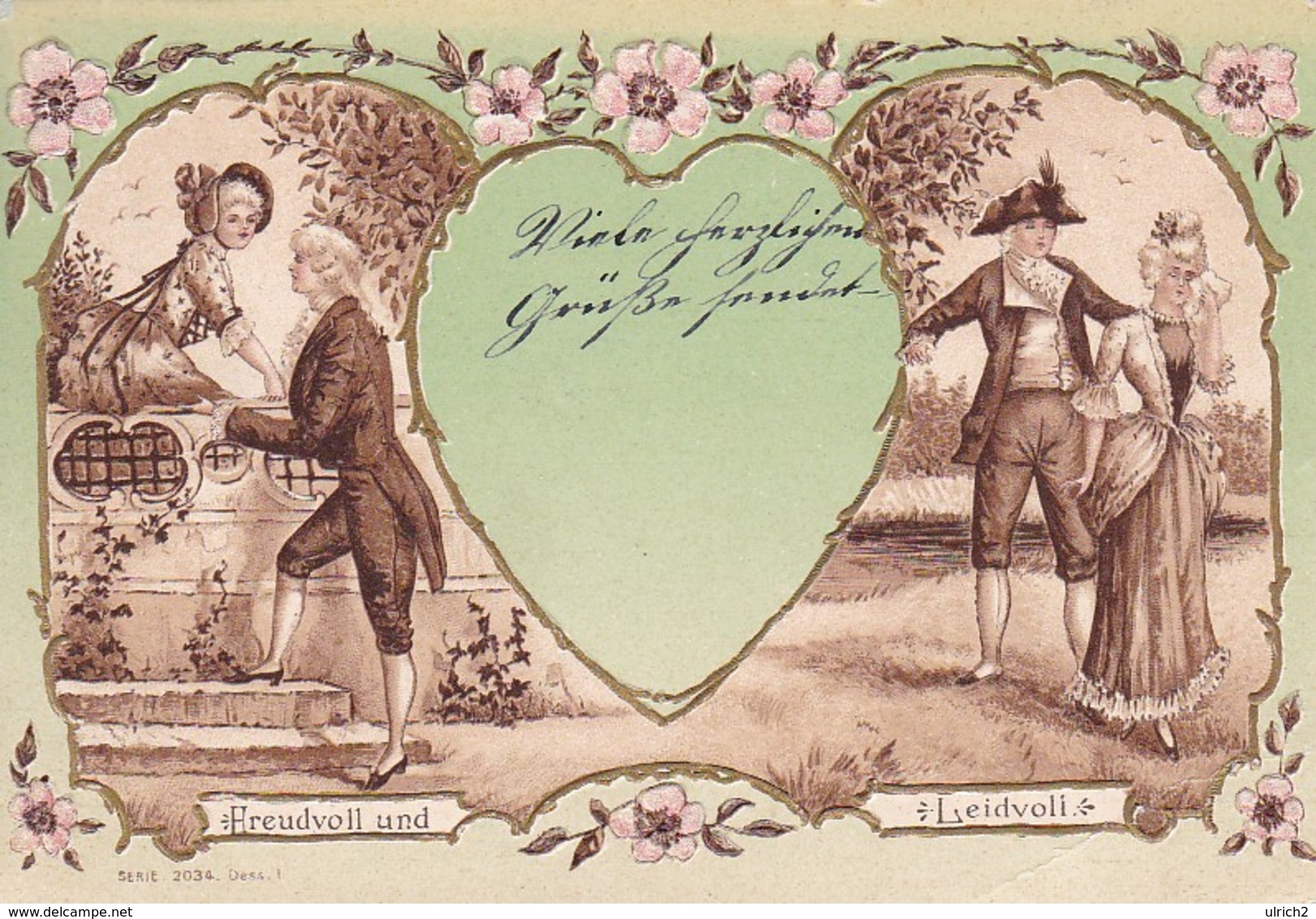 AK Freudvoll Und Leidvoll - Liebespaare - Herz Blumen - Reliefdruck - Berlin 1901 (46716) - Paare