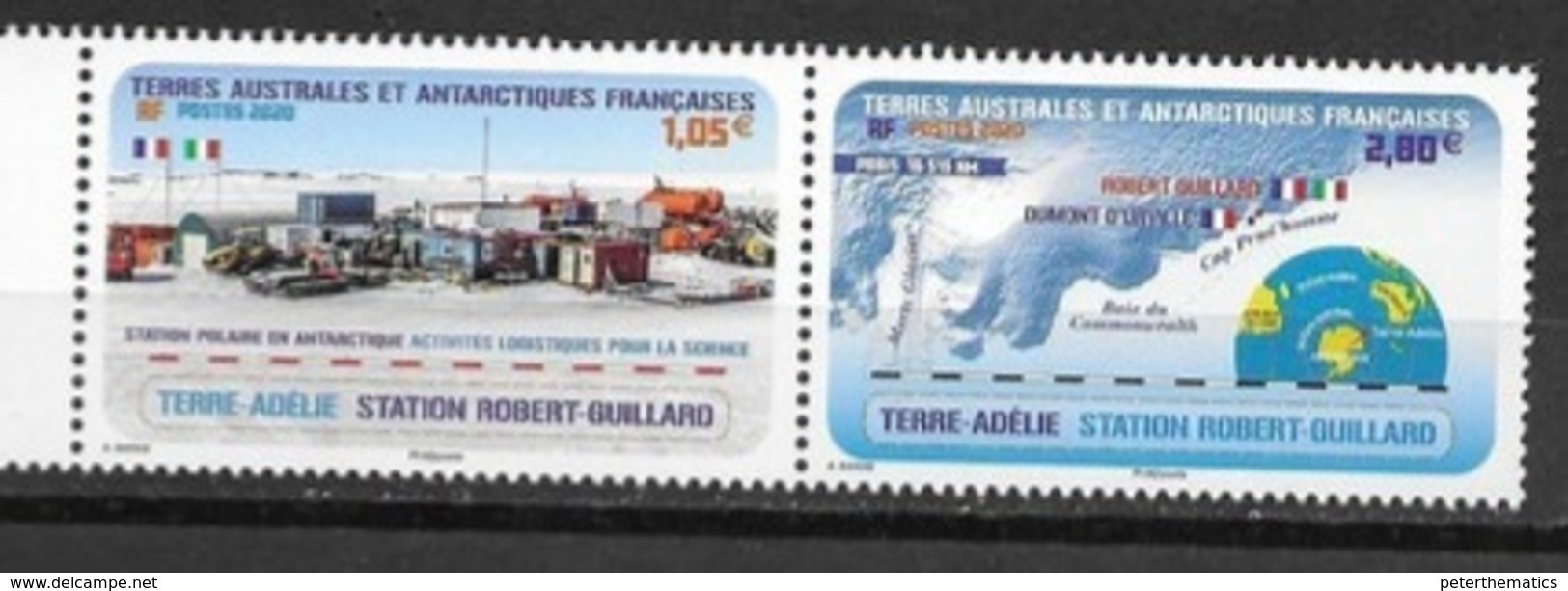 TAAF , FRENCH ANTARCTIC, 2020, MNH, ANTARCTIC BASES, TERRE-ADELIE, ROBERT-GUILLARD STATION,2v - Research Stations