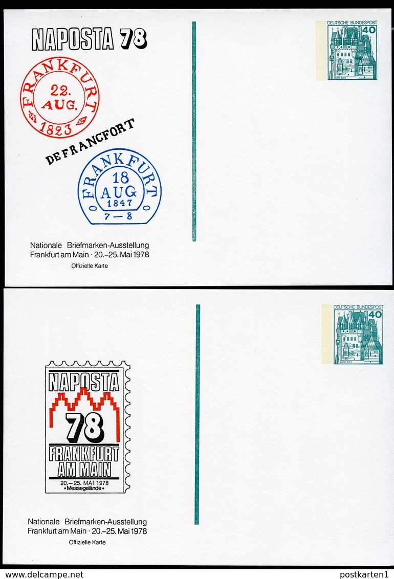 Bund PP100 D2/013 NAPOSTA FRANKFURT 1978 - Private Postcards - Mint