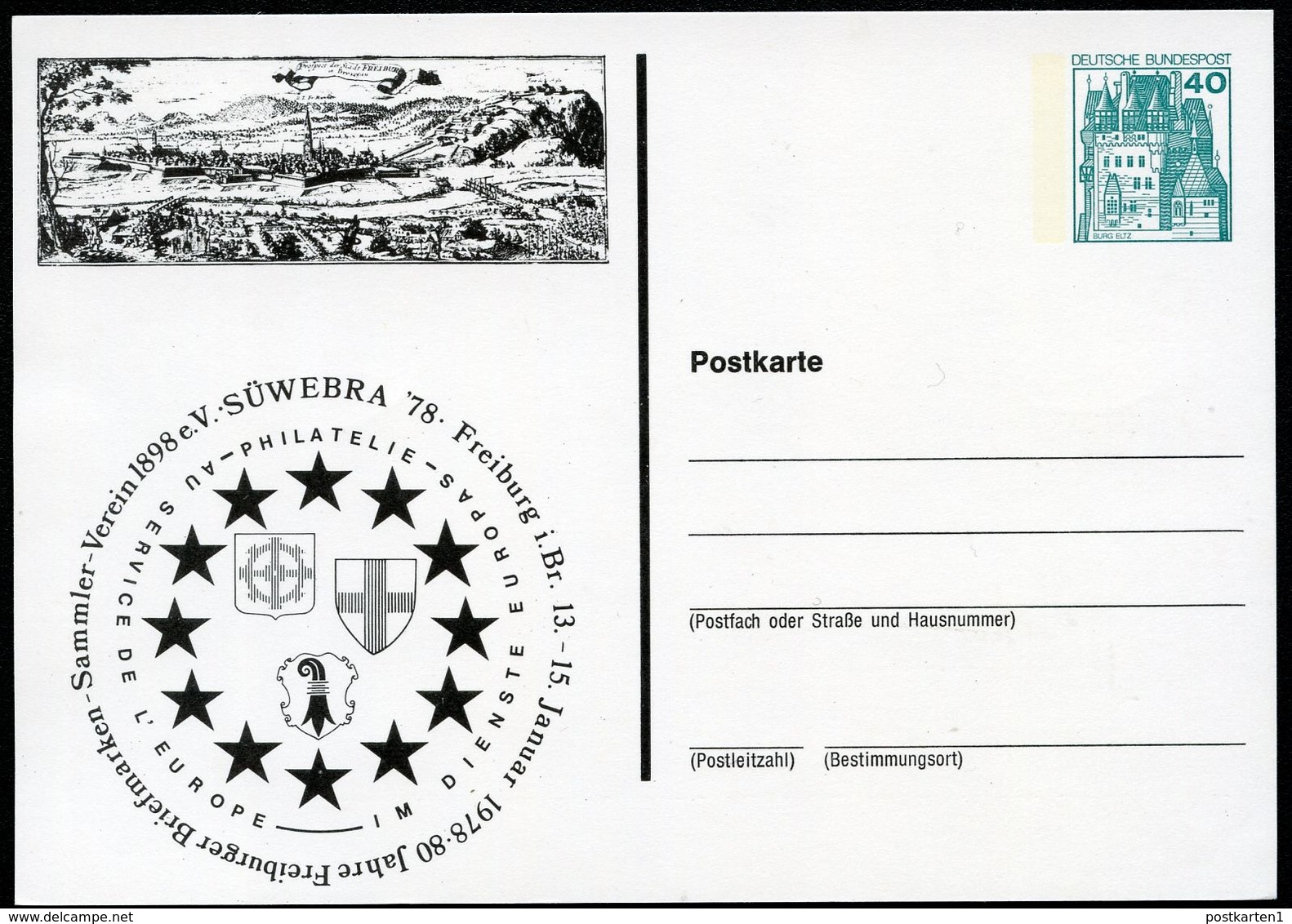 Bund PP100 D2/015 FREIBURG ALTES STADTBILD 1978 - Cartes Postales Privées - Neuves