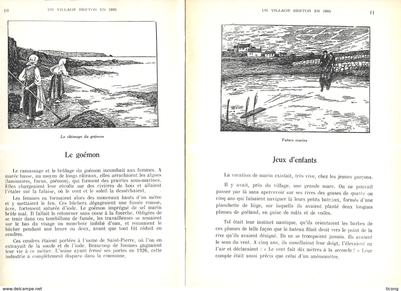 SAINT PIERRE DE QUIBERON MORBIHAN BRETAGNE, HISTOIRE D UN VILLAGE BRETON EN 1895, CARLIER, BIBLIOTHEQUE DE TRAVAIL 1949 - Bretagne