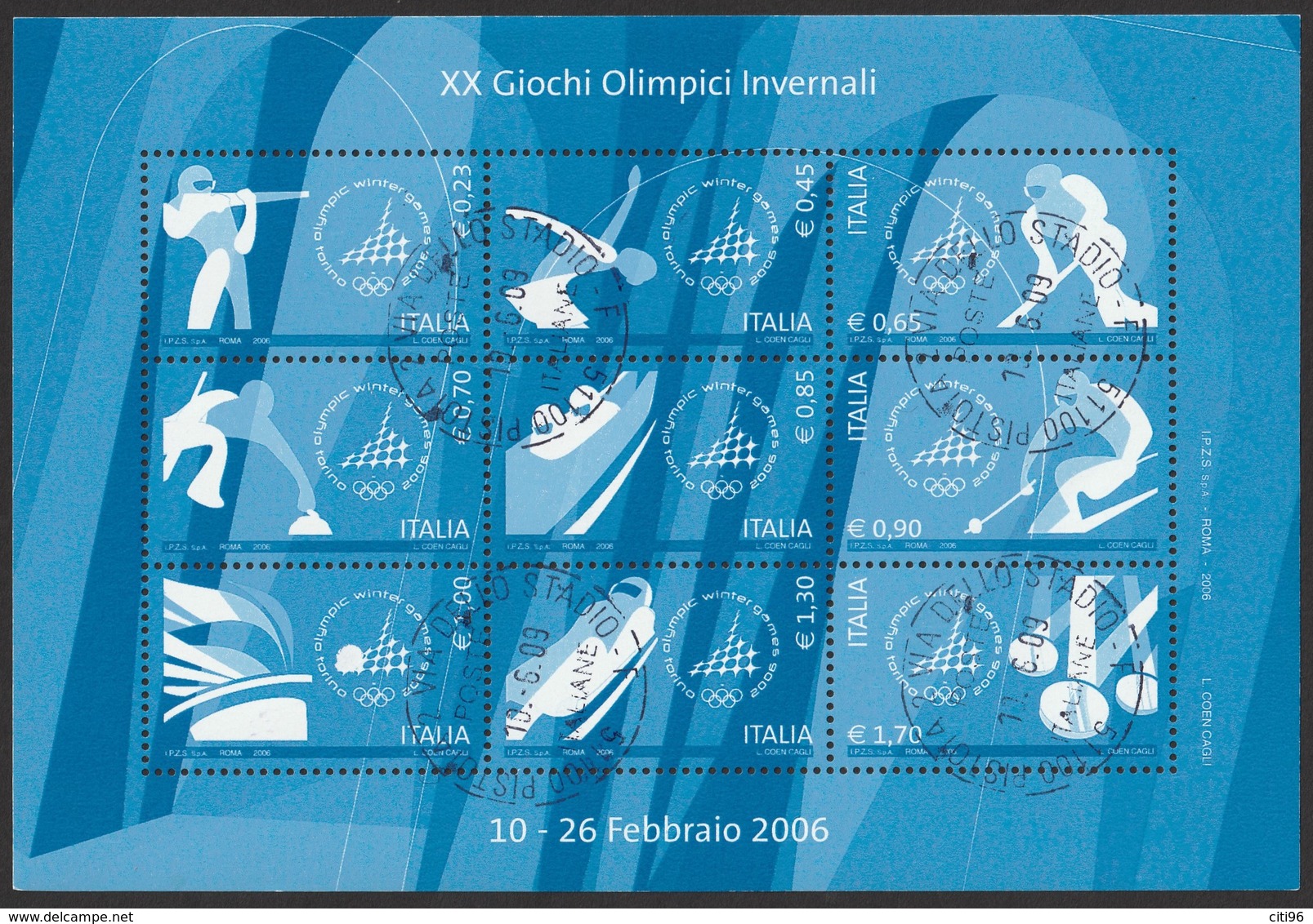 ITALIA 20° GIOCHI OLIMPICI INVERNALI "TORINO 2006" Anno 2006 Usato - 2001-10: Usati