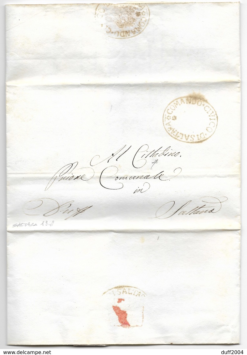 REPUBBLICA ROMANA - DA SALTARA PER CITTA' - 1849. - 1. ...-1850 Prephilately