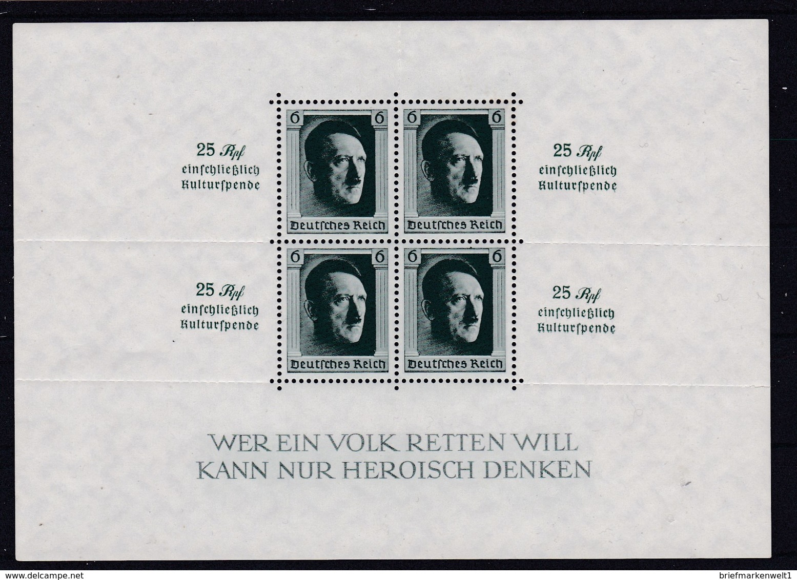 Deutsches Reich, Block 9** (K  5888b) - Blocks & Kleinbögen