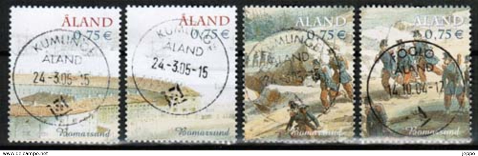 2004 Aland  M 236 - 9 Bomarsund Complete Set Fine Used. - Aland