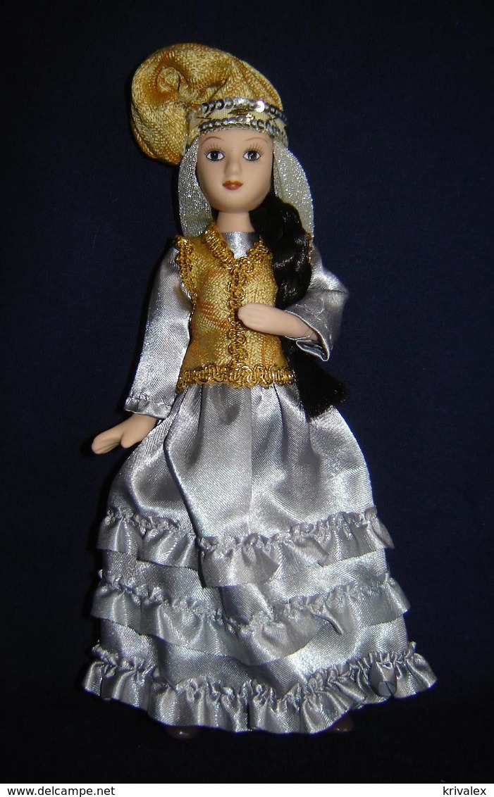 Porcelain Doll In Cloth Dress - Tatarstan Republic - Russian Federation - Dolls